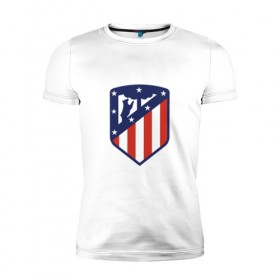 Мужская футболка премиум с принтом Atletico Madrid в Санкт-Петербурге, 92% хлопок, 8% лайкра | приталенный силуэт, круглый вырез ворота, длина до линии бедра, короткий рукав | atletico | madrid | атлетико | мадрид | франция