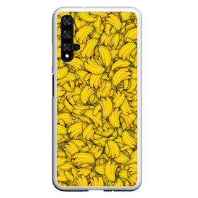 Чехол для Honor 20 с принтом Бананы в Санкт-Петербурге, Силикон | Область печати: задняя сторона чехла, без боковых панелей | banana | vegan | банан | веган | желтый | паттерн | текстура | фрукт