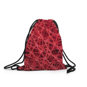 Рюкзак-мешок 3D с принтом Сетка в Санкт-Петербурге, 100% полиэстер | плотность ткани — 200 г/м2, размер — 35 х 45 см; лямки — толстые шнурки, застежка на шнуровке, без карманов и подкладки | красный | модные | пластик | сети | сетка | текстура | цвет