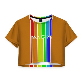 Женская футболка 3D укороченная с принтом Imagine Dragons краска в Санкт-Петербурге, 100% полиэстер | круглая горловина, длина футболки до линии талии, рукава с отворотами | альтернативный | американская | группа | драгонс | имеджин | инди | индирок | поп | рок | электроник