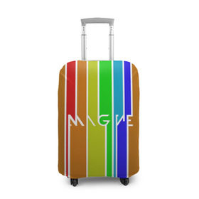 Чехол для чемодана 3D с принтом Imagine Dragons краска в Санкт-Петербурге, 86% полиэфир, 14% спандекс | двустороннее нанесение принта, прорези для ручек и колес | альтернативный | американская | группа | драгонс | имеджин | инди | индирок | поп | рок | электроник