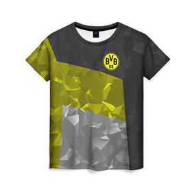Женская футболка 3D с принтом Borussia Dortmund 2018 в Санкт-Петербурге, 100% полиэфир ( синтетическое хлопкоподобное полотно) | прямой крой, круглый вырез горловины, длина до линии бедер | боруссия | дортмунд