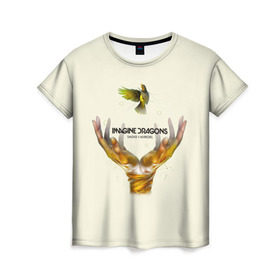 Женская футболка 3D с принтом Руки с птичкой Imagine Dragons в Санкт-Петербурге, 100% полиэфир ( синтетическое хлопкоподобное полотно) | прямой крой, круглый вырез горловины, длина до линии бедер | альтернативный | американская | группа | драгонс | имеджин | инди | индирок | поп | рок | электроник