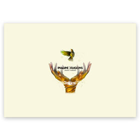 Поздравительная открытка с принтом Руки с птичкой Imagine Dragons в Санкт-Петербурге, 100% бумага | плотность бумаги 280 г/м2, матовая, на обратной стороне линовка и место для марки
 | альтернативный | американская | группа | драгонс | имеджин | инди | индирок | поп | рок | электроник