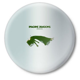 Значок с принтом Imagine Dragons Demons в Санкт-Петербурге,  металл | круглая форма, металлическая застежка в виде булавки | альтернативный | американская | группа | драгонс | имеджин | инди | индирок | поп | рок | электроник