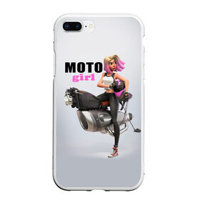 Чехол для iPhone 7Plus/8 Plus матовый с принтом Moto Girl в Санкт-Петербурге, Силикон | Область печати: задняя сторона чехла, без боковых панелей | girl | moto | motorcycle | аниме | байк | байкер | девушка | мото | мотоцикл