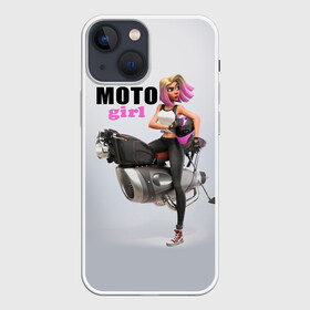 Чехол для iPhone 13 mini с принтом Moto Girl в Санкт-Петербурге,  |  | girl | moto | motorcycle | аниме | байк | байкер | девушка | мото | мотоцикл