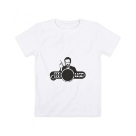 Детская футболка хлопок с принтом Доктор Хаус в Санкт-Петербурге, 100% хлопок | круглый вырез горловины, полуприлегающий силуэт, длина до линии бедер | 