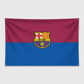 Флаг-баннер с принтом Barcelona в Санкт-Петербурге, 100% полиэстер | размер 67 х 109 см, плотность ткани — 95 г/м2; по краям флага есть четыре люверса для крепления | barcelona | football | footer | soccer | socker | барселона | спорт | футбол | футбольный клуб