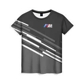 Женская футболка 3D с принтом BMW 2018 sport line в Санкт-Петербурге, 100% полиэфир ( синтетическое хлопкоподобное полотно) | прямой крой, круглый вырез горловины, длина до линии бедер | bmw | bmw motorsport | bmw performance | carbon | m | motorsport | performance | sport | бмв | карбон | моторспорт | спорт