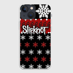 Чехол для iPhone 13 mini с принтом Праздничный Slipknot в Санкт-Петербурге,  |  | slipknot | альтернативный метал | андерс | грув метал | колсефни | кори | красный | метал | музыка | новогодний | новый год | ню метал | рождество | рок | слипкнот | снежинки | тейлор