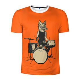 Мужская футболка 3D спортивная с принтом Drums в Санкт-Петербурге, 100% полиэстер с улучшенными характеристиками | приталенный силуэт, круглая горловина, широкие плечи, сужается к линии бедра | барабанщик | барабаны | драммер | ударные