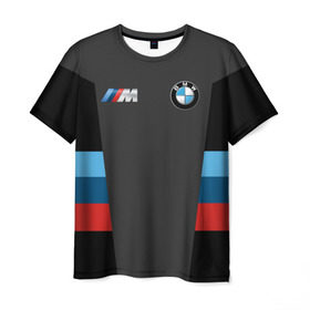 Мужская футболка 3D с принтом BMW 2018 Sport в Санкт-Петербурге, 100% полиэфир | прямой крой, круглый вырез горловины, длина до линии бедер | bmw | автомобиль | автомобильные | бмв | марка | машины | патриот | флаг