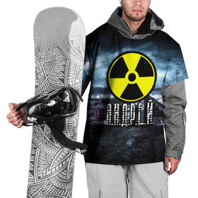 Накидка на куртку 3D с принтом S.T.A.L.K.E.R. - А.Н.Д.Р.Е.Й. в Санкт-Петербурге, 100% полиэстер |  | stalker | андрей | волки | грузовик | имя | мрак | припять | птицы | радиация | сталкер | чернобыль