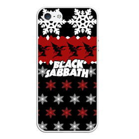 Чехол для iPhone 5/5S матовый с принтом Праздничный Black Sabbath в Санкт-Петербурге, Силикон | Область печати: задняя сторона чехла, без боковых панелей | black sabbath | группа | новогодний | новый год | рождество | свитер | снежинки | хард рок | хеви метал