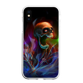 Чехол для iPhone XS Max матовый с принтом Skull в Санкт-Петербурге, Силикон | Область печати: задняя сторона чехла, без боковых панелей | halloween | pumpkin | witch | ведьма | демон | кот | тыква | хэллоуин | череп