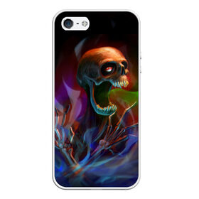 Чехол для iPhone 5/5S матовый с принтом Skull в Санкт-Петербурге, Силикон | Область печати: задняя сторона чехла, без боковых панелей | halloween | pumpkin | witch | ведьма | демон | кот | тыква | хэллоуин | череп