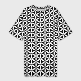 Платье-футболка 3D с принтом Цветок Жизни в Санкт-Петербурге,  |  | геометрия пространства | герметизм | древо жизни | друнвало мельхиседек | куб метатрона | мудрость | сакральная геометрия | семя жизни | ткань пространства | цветок жизни