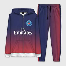 Женский костюм 3D с принтом PSG SPORT ORIGINAL GRADIENT   ПСЖ в Санкт-Петербурге,  |  | Тематика изображения на принте: fc | fly emirates | paris | psg | лого | париж | псж | спорт | спортивные | фк | футбольный клуб