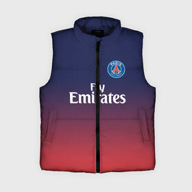 Женский жилет утепленный 3D с принтом PSG SPORT ORIGINAL GRADIENT  ПСЖ в Санкт-Петербурге,  |  | fc | fly emirates | paris | psg | лого | париж | псж | спорт | спортивные | фк | футбольный клуб