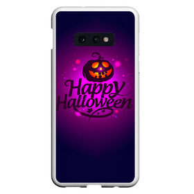 Чехол для Samsung S10E с принтом Happy Halloween в Санкт-Петербурге, Силикон | Область печати: задняя сторона чехла, без боковых панелей | halloween | тыква | хэллоуин