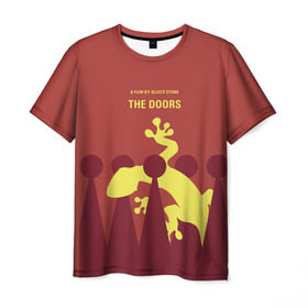 Мужская футболка 3D с принтом The Doors в Санкт-Петербурге, 100% полиэфир | прямой крой, круглый вырез горловины, длина до линии бедер | 