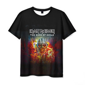 Мужская футболка 3D с принтом Iron Maiden в Санкт-Петербурге, 100% полиэфир | прямой крой, круглый вырез горловины, длина до линии бедер | iron maiden | адриан смит | айрон мейден | группа | дэйв мюррей | железная дева | индеец | ирон майден | метал | мрачный | музыка | огонь | песни | рок | стив харрис | тяжелый | хеви | хевиметал
