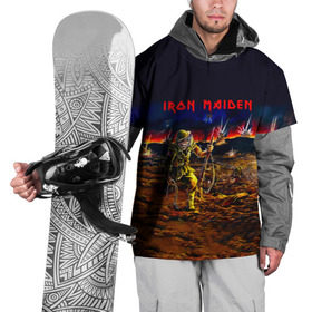 Накидка на куртку 3D с принтом Боец Iron Maiden в Санкт-Петербурге, 100% полиэстер |  | iron maiden | адриан смит | айрон мейден | война | группа | дэйв мюррей | железная дева | ирон майден | метал | мрачный | музыка | песни | рок | солдат | стив харрис | тяжелый | хеви | хевиметал