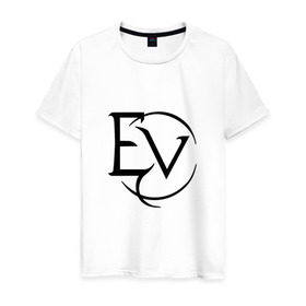 Мужская футболка хлопок с принтом Evanescence в Санкт-Петербурге, 100% хлопок | прямой крой, круглый вырез горловины, длина до линии бедер, слегка спущенное плечо. | Тематика изображения на принте: 