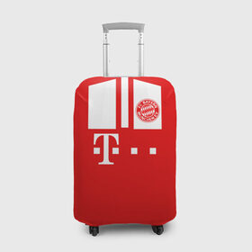 Чехол для чемодана 3D с принтом FC Bayern 2018 Original #6 в Санкт-Петербурге, 86% полиэфир, 14% спандекс | двустороннее нанесение принта, прорези для ручек и колес | 