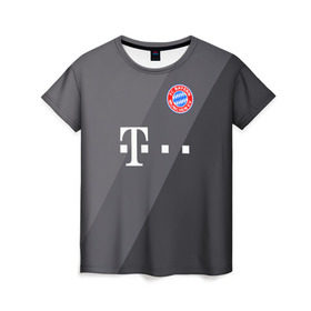Женская футболка 3D с принтом FC Bayern 2018 Original #3 в Санкт-Петербурге, 100% полиэфир ( синтетическое хлопкоподобное полотно) | прямой крой, круглый вырез горловины, длина до линии бедер | bayern | fly fc | бавария | спорт | футбольный клуб