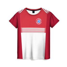 Женская футболка 3D с принтом FC Bayern 2018 Original #11 в Санкт-Петербурге, 100% полиэфир ( синтетическое хлопкоподобное полотно) | прямой крой, круглый вырез горловины, длина до линии бедер | 