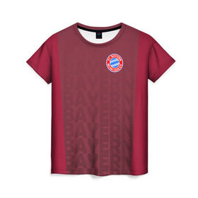 Женская футболка 3D с принтом FC Bayern 2018 Original #12 в Санкт-Петербурге, 100% полиэфир ( синтетическое хлопкоподобное полотно) | прямой крой, круглый вырез горловины, длина до линии бедер | bayern | fly fc | бавария | спорт | футбольный клуб