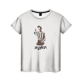 Женская футболка 3D с принтом Элджей в Санкт-Петербурге, 100% полиэфир ( синтетическое хлопкоподобное полотно) | прямой крой, круглый вырез горловины, длина до линии бедер | sayonaraboy | розовое вино | элджей