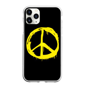 Чехол для iPhone 11 Pro матовый с принтом Peace в Санкт-Петербурге, Силикон |  | Тематика изображения на принте: peace | vppdgryphon | арт | краска | мирный | миролюбивый | пацифик | прикольные | хиппи | цветные