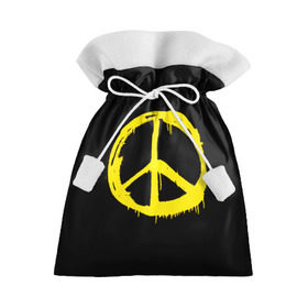 Подарочный 3D мешок с принтом Peace в Санкт-Петербурге, 100% полиэстер | Размер: 29*39 см | peace | vppdgryphon | арт | краска | мирный | миролюбивый | пацифик | прикольные | хиппи | цветные