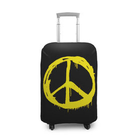 Чехол для чемодана 3D с принтом Peace в Санкт-Петербурге, 86% полиэфир, 14% спандекс | двустороннее нанесение принта, прорези для ручек и колес | peace | vppdgryphon | арт | краска | мирный | миролюбивый | пацифик | прикольные | хиппи | цветные