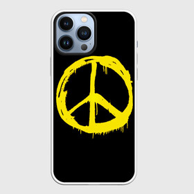 Чехол для iPhone 13 Pro Max с принтом Peace в Санкт-Петербурге,  |  | Тематика изображения на принте: peace | vppdgryphon | арт | краска | мирный | миролюбивый | пацифик | прикольные | хиппи | цветные