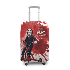 Чехол для чемодана 3D с принтом Billy в Санкт-Петербурге, 86% полиэфир, 14% спандекс | двустороннее нанесение принта, прорези для ручек и колес | jigsaw | джон крамер | триллер