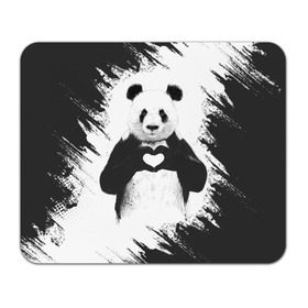 Коврик прямоугольный с принтом Panda love в Санкт-Петербурге, натуральный каучук | размер 230 х 185 мм; запечатка лицевой стороны | 14 февраля | love | panda | panda love | день святого валентина | любовь | панда