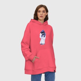 Худи SuperOversize хлопок с принтом Sad Japanese Aesthetic в Санкт-Петербурге, 70% хлопок, 30% полиэстер, мягкий начес внутри | карман-кенгуру, эластичная резинка на манжетах и по нижней кромке, двухслойный капюшон
 | 