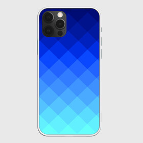 Чехол для iPhone 12 Pro с принтом Blue geometria в Санкт-Петербурге, силикон | область печати: задняя сторона чехла, без боковых панелей | blue | geometria | абстракция | бирюза | бирюзовый | геометрия | куб | синий