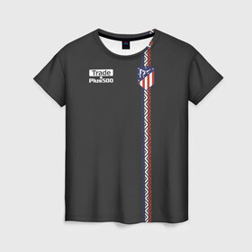 Женская футболка 3D с принтом Atletico Madrid Original #4 в Санкт-Петербурге, 100% полиэфир ( синтетическое хлопкоподобное полотно) | прямой крой, круглый вырез горловины, длина до линии бедер | атлетико мадрид | эмблема