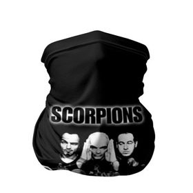 Бандана-труба 3D с принтом Группа Scorpions в Санкт-Петербурге, 100% полиэстер, ткань с особыми свойствами — Activecool | плотность 150‒180 г/м2; хорошо тянется, но сохраняет форму | Тематика изображения на принте: scorpions | группа | скорпионс | хард | хардрок