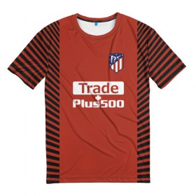 Мужская футболка 3D с принтом Atletico Madrid Original #12 в Санкт-Петербурге, 100% полиэфир | прямой крой, круглый вырез горловины, длина до линии бедер | 