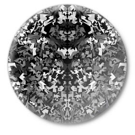 Значок с принтом Геометрический узор в Санкт-Петербурге,  металл | круглая форма, металлическая застежка в виде булавки | Тематика изображения на принте: 