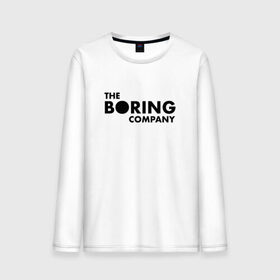 Мужской лонгслив хлопок с принтом The boring company в Санкт-Петербурге, 100% хлопок |  | elon musk | tesla | бурение | илон маск | скучная компания | тоннели | тоннель | туннели | элон