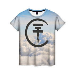 Женская футболка 3D с принтом Clouds Tokio Hotel в Санкт-Петербурге, 100% полиэфир ( синтетическое хлопкоподобное полотно) | прямой крой, круглый вырез горловины, длина до линии бедер | Тематика изображения на принте: bill kaulitz | tokio hotel | билл каулиц