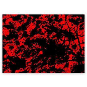 Поздравительная открытка с принтом Красные краски в Санкт-Петербурге, 100% бумага | плотность бумаги 280 г/м2, матовая, на обратной стороне линовка и место для марки
 | abstraction | абстракция красок | брызги красок | краска | красные краски | потертость красок | разводы красок | черно белый