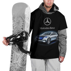 Накидка на куртку 3D с принтом Mercedes-Benz в Санкт-Петербурге, 100% полиэстер |  | kомпания производитель легковых автомобилей премиального класса | немецкое качество